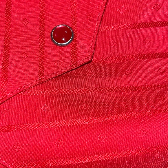 Vintage Wrangler Men red button up shirt L - Picture 7 of 7